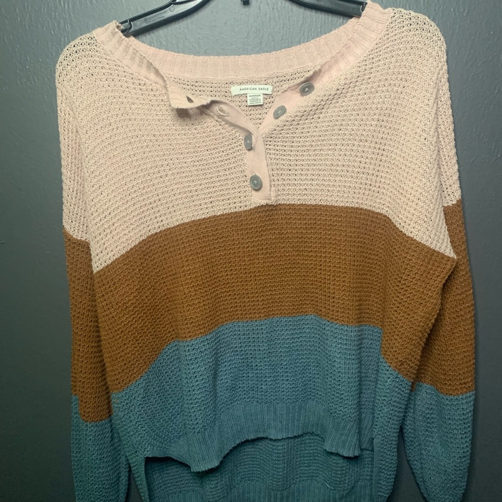 American Eagle, Size XS fits like Large, Pink Brown Blue